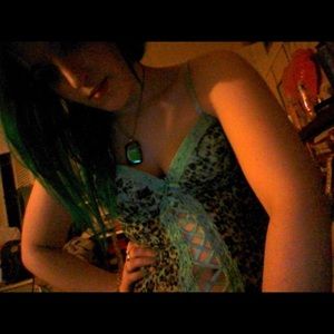 Native intimates mint leopard print set